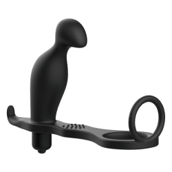 ADDICTED TOYS PLUG ANAL CON ANILLO SILICONA NEGRO 12 CM