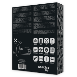 ADDICTED TOYS PLUG ANAL CON ANILLO SILICONA NEGRO 12 CM