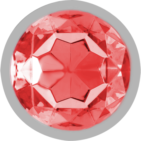 INTENSE PLUG ANAL METAL ALUMINIO CON CRISTAL ROJO TALLA L
