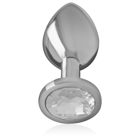 INTENSE PLUG ANAL METAL ALUMINIO CON CRISTAL PLATA TALLA L