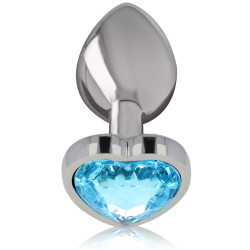 INTENSE PLUG ANAL METAL ALUMINIO CORAZON AZUL TALLA M