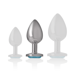 INTENSE PLUG ANAL METAL ALUMINIO CORAZON AZUL TALLA M