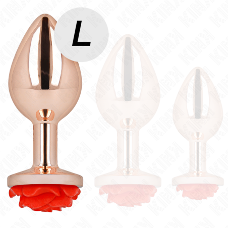 KINK PLUG ANAL ORO ROSADO ROSA ROJA L