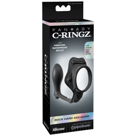 FANTASY C RINGZ ROCK HARD ANILLO POTENCIADOR CON PLUG ANAL