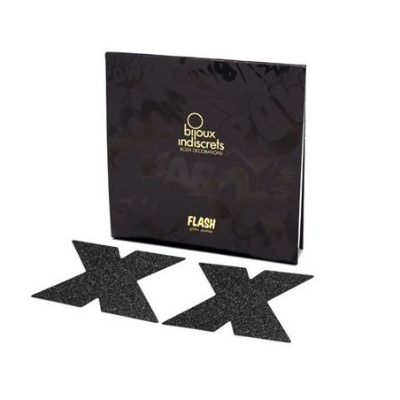 BIJOUX INDISCRETS PEZONERAS FLASH CRUZ NEGRO