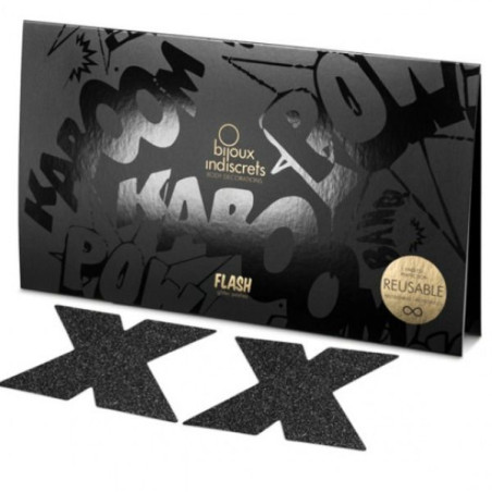 BIJOUX INDISCRETS PEZONERAS FLASH CRUZ NEGRO