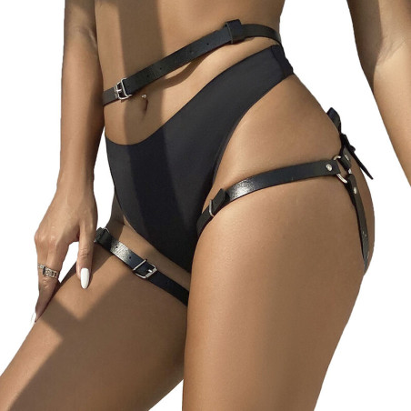 SUBBLIME ARNES CINTURA Y PIERNAS CUERO NEGRO TALLA UNICA
