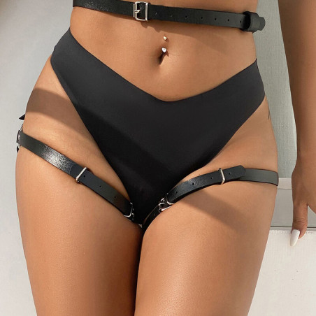 SUBBLIME ARNES CINTURA Y PIERNAS CUERO NEGRO TALLA UNICA