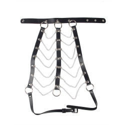 SUBBLIME ARNES DE PECHO CADENAS CUERO NEGRO TALLA UNICA