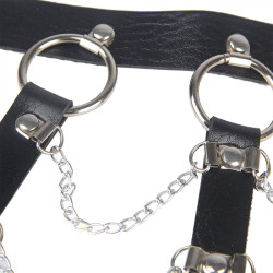 SUBBLIME ARNES DE PECHO CADENAS CUERO NEGRO TALLA UNICA