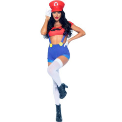 LEG AVENUE DISFRAZ SEXY MARIO BROS ROJO AZUL S