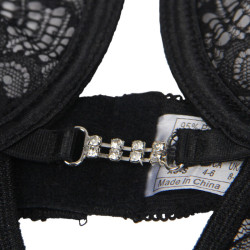 SUBBLIME 954185 BABYDOLL DE ENCAJE CON TIRANTES AJUSTABLES NEGRO S M