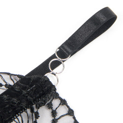 SUBBLIME 955212 BODY TRANSPARENTE CON ENCAJE HUECO NEGRO S M