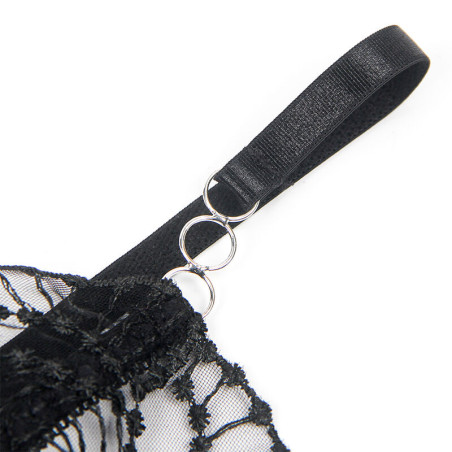 SUBBLIME 955212 BODY TRANSPARENTE CON ENCAJE HUECO NEGRO S M