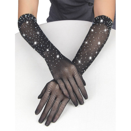 SUBBLIME 957469 GUANTES TRANSPARENTES CON BRILLO NEGRO S M