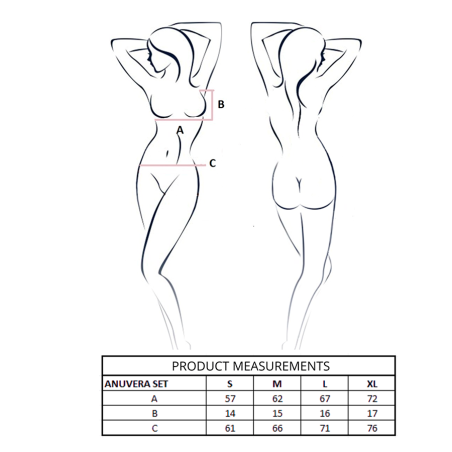 PASSION ANUVERA SET SUJETADOR TANGA BLANCO S M