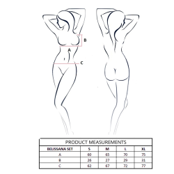 PASSION BELISSANA SET SUJETADOR TANGA AZUL L XL