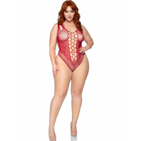 LEG AVENUE 81641X BODY TIRANTES SIN COSTURAS BURDEOS TALLA 1X 2X