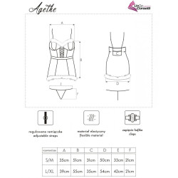 LIVCO CORSETTI FASHION AGETHE LC 90607 CAMISA TANGA GORRO NAVIDENO L XL