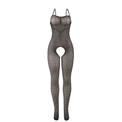 SUBBLIME 951726 BODYSTOCKING CROTCHLESS DE REJILLA ELASTICO NEGRO TALLA UNICA