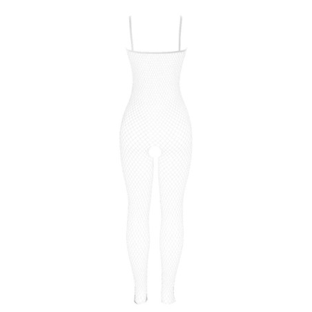 SUBBLIME 951740 BODYSTOCKING CROTCHLESS DE REJILLA CON LAZOS BLANCO TALLA UNICA