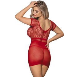 SUBBLIME 951924 VESTIDO DE REJILLA CROCHE CORTO ROJO TALLA UNICA