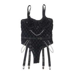 SUBBLIME 954277 BODY CON CADENAS LIGUEROS NEGRO L XL