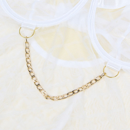 SUBBLIME 954291 BODY CON CADENAS LIGUEROS BLANCO L XL