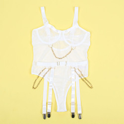 SUBBLIME 954291 BODY CON CADENAS LIGUEROS BLANCO L XL