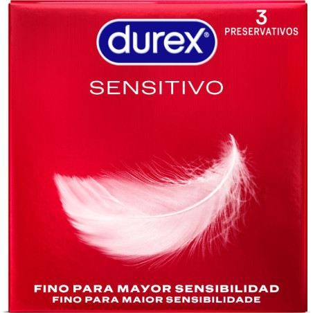 DUREX PRESERVATIVOS SENSITIVO 3 UNIDADES