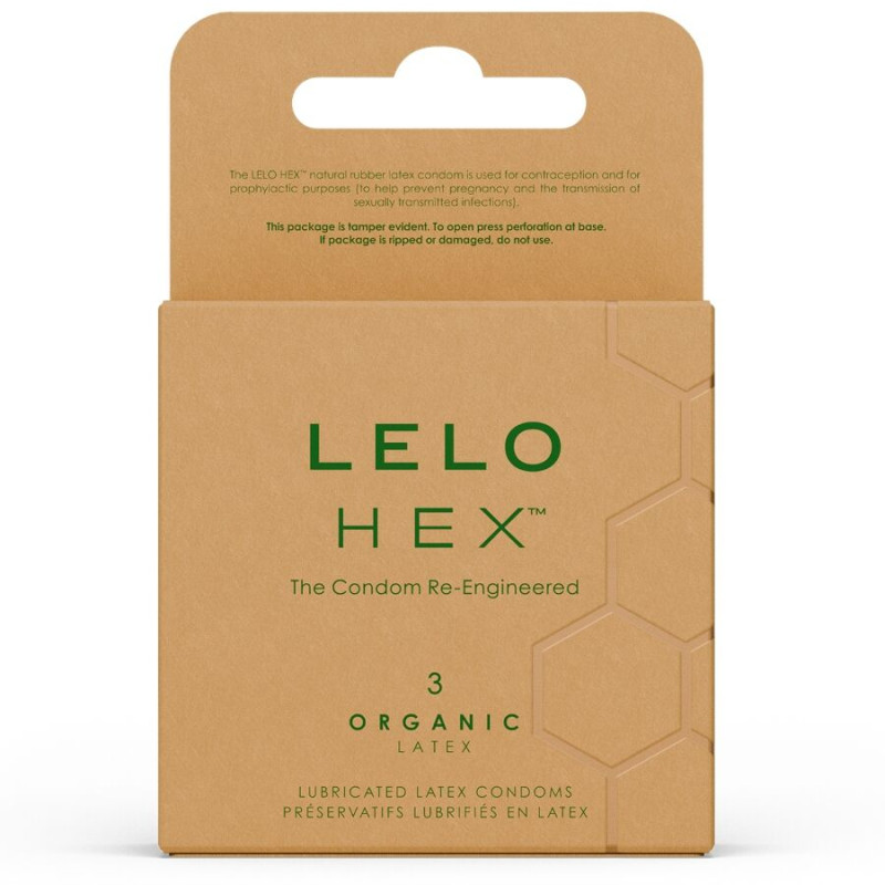 LELO HEX ORGANIC PRESERVATIVO CAJA 3 UDS