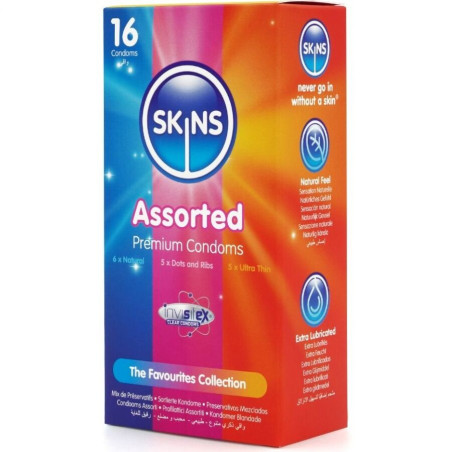 SKINS SURTIDO PRESERVATIVOS PREMIUM PACK 16