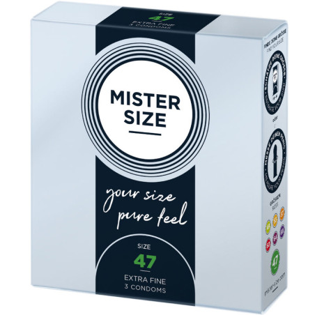MISTER SIZE PRESERVATIVOS TALLA XS 47 MM 3 UNIDADES