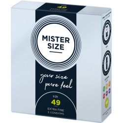 MISTER SIZE PRESERVATIVOS TALLA S 49 MM 3 UNIDADES