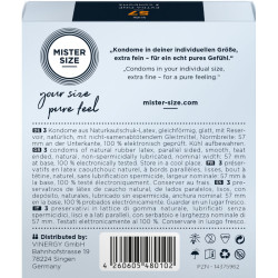 MISTER SIZE PRESERVATIVOS TALLA L 57 MM 3 UNIDADES