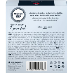 MISTER SIZE PRESERVATIVOS TALLA XL 60 MM 3 UNIDADES