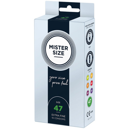MISTER SIZE PRESERVATIVOS TALLA XS 47 MM 10 UNIDADES