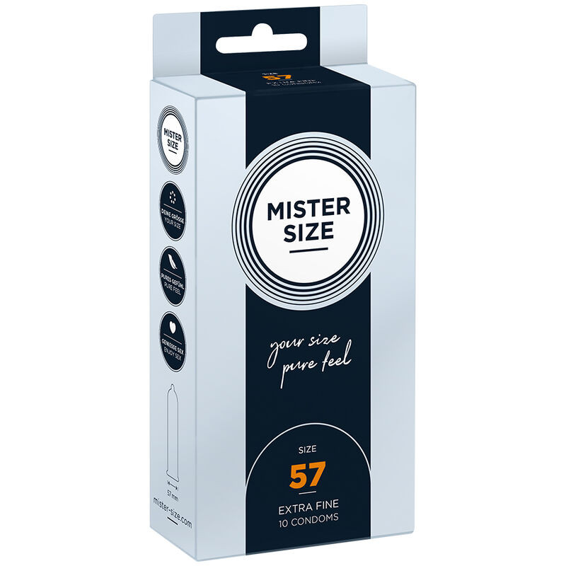 MISTER SIZE PRESERVATIVOS TALLA L 57 MM 10 UNIDADES