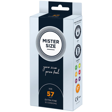 MISTER SIZE PRESERVATIVOS TALLA L 57 MM 10 UNIDADES