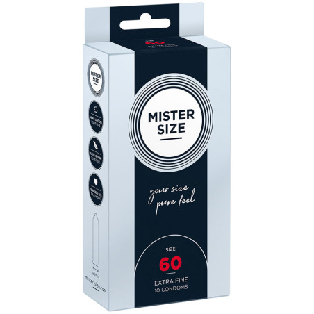 MISTER SIZE PRESERVATIVOS TALLA XL 60 MM 10 UNIDADES
