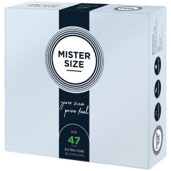 MISTER SIZE PRESERVATIVOS TALLA XS 47 MM 36 UNIDADES