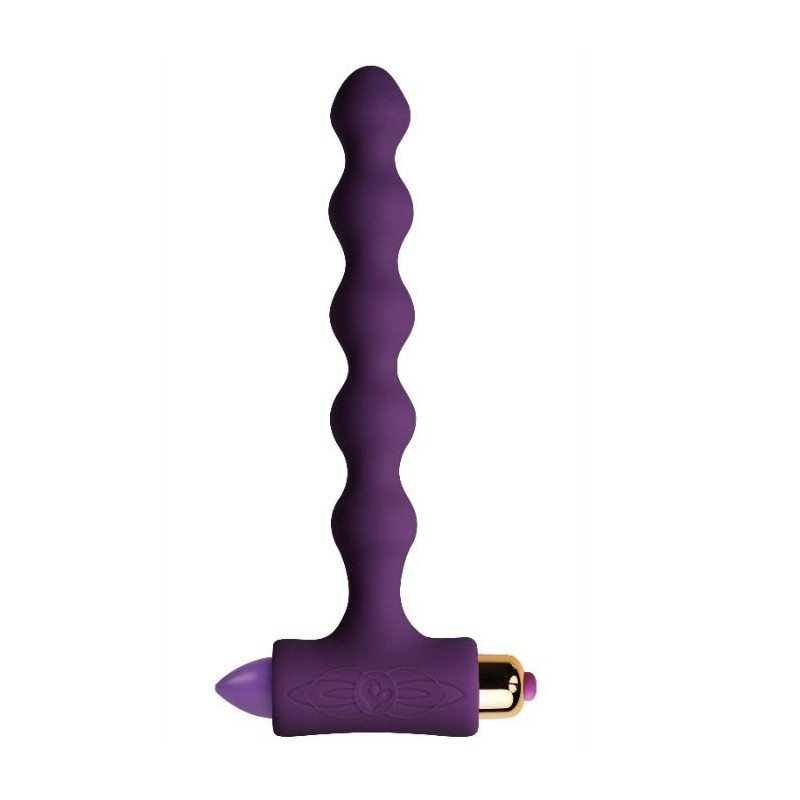 ROCKS OFF PLUG ANAL CON VIBRACION Y ONDULACIONES PETITE SENSATIONS PEARLS