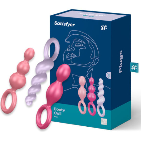 SATISFYER ANAL PLUGS SET 3 PCS TRICOLOR