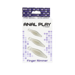 TOYJOY ANAL PLAY RIMMER DE DEDO 3 PIEZAS TRANSPARENTE
