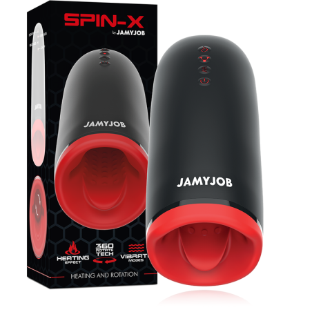 JAMYJOB SPIN X MASTURBADOR CON ROTACION Y FUNCION CALOR