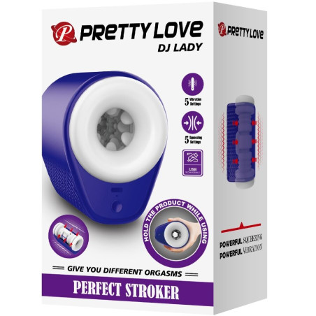 PRETTY LOVE DJ LADY MASTURBADOR MASCULINO CON VIBRACION 5 CONFIGURACIONES MORADO