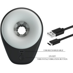 PRETTY LOVE DJ GIRL MASTURBADOR MASCULINO CON VIBRACION 5 CONFIGURACIONES NEGRO