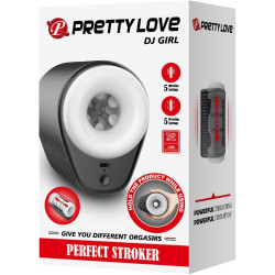 PRETTY LOVE DJ GIRL MASTURBADOR MASCULINO CON VIBRACION 5 CONFIGURACIONES NEGRO