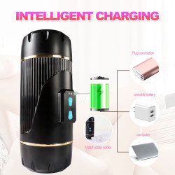 SHEQU KAY MASTURBADOR DOBLE CON VIBRACION DUAL BOCA Y VAGINA