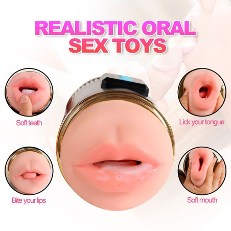 SHEQU KAY MASTURBADOR DOBLE CON VIBRACION DUAL BOCA Y VAGINA